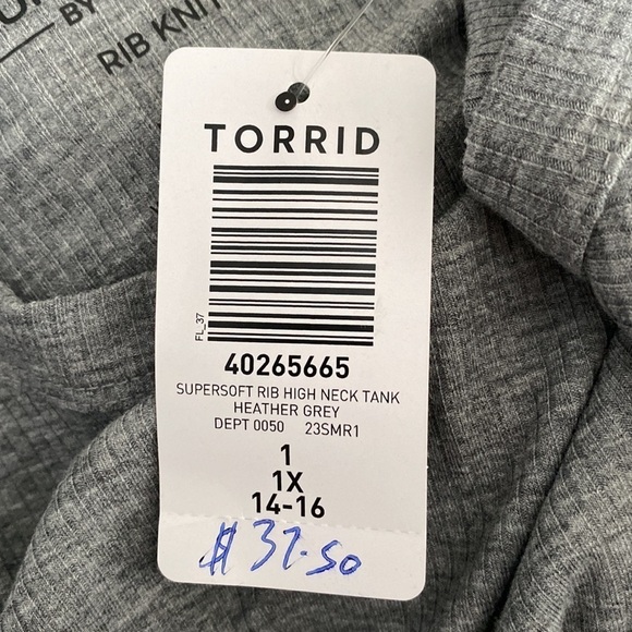 Torrid - Super Soft Rib High Neck Tank Top in Heather Grey - Picture 8 of 13